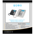 Telefon analogni, stolni, LCD zaslon, bijeli