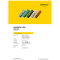 USB Flash drive 64GB Hi-Speed USB 2.0, Rainbow Line, ORANGE