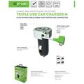 Auto punjač, Dual USB, 3.1A, microUSB