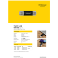 USB Flash drive 32GB, USB 3.2, USB-C, USB-A, Twist Line