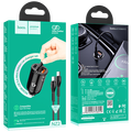 Auto punjač sa type C kabelom, PD + QC3.0, 2 x USB, 4.8 A