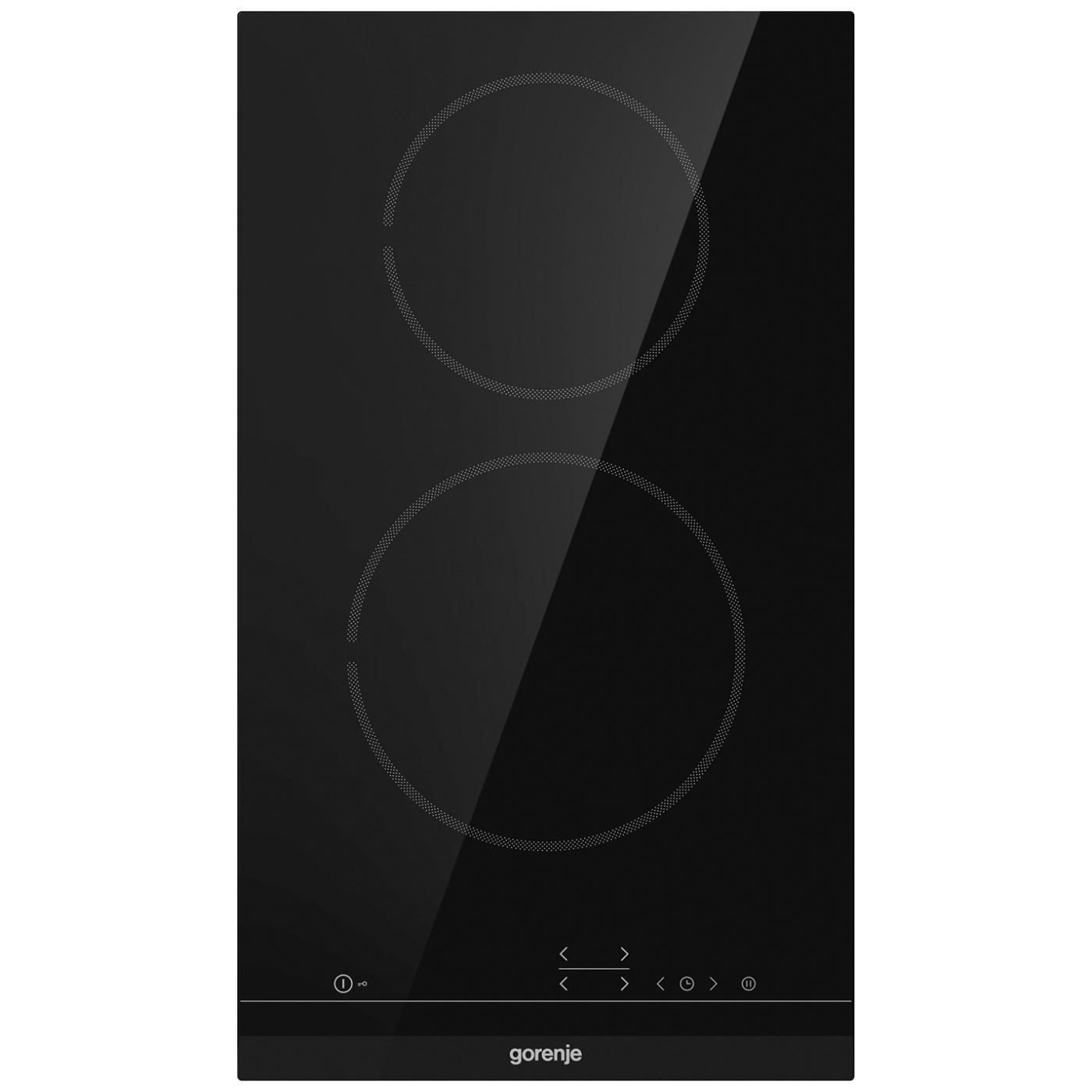 Ugradbena staklokeramička ploča za kuhanje, 30 cm, crna