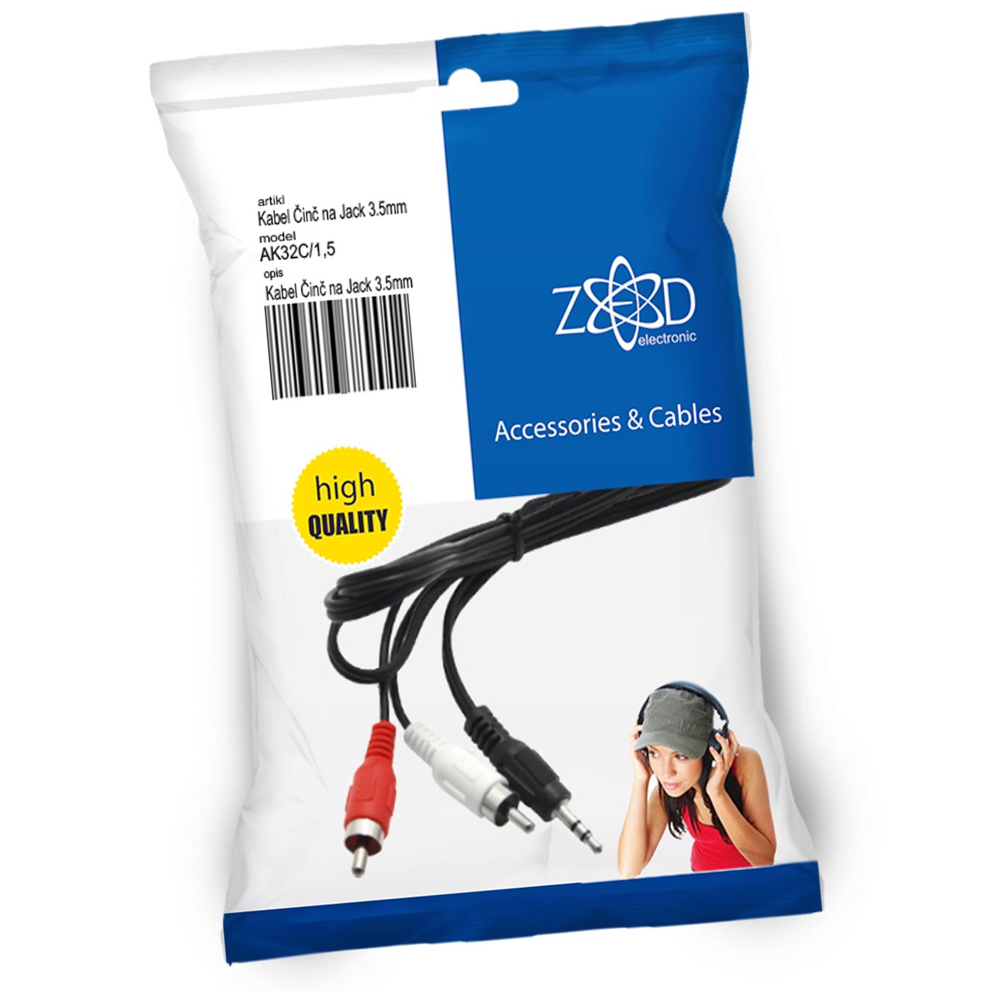 Činč na Jack 3.5mm kabl, dužina 1.5 met.
