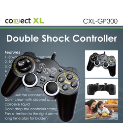 Gamepad za PC sa vibracijom, 14 tipki/tastera, Double Shock