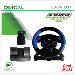 Gaming volan 3u1, PS2/PS3/PC, vibracija, pedale