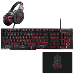 Gaming set, slušalice, tastatura, miš, podloga za miš