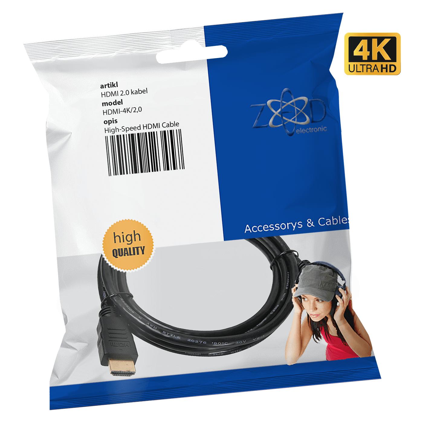 HDMI 2.0 kabl, 4K, dužina 2,0 met.