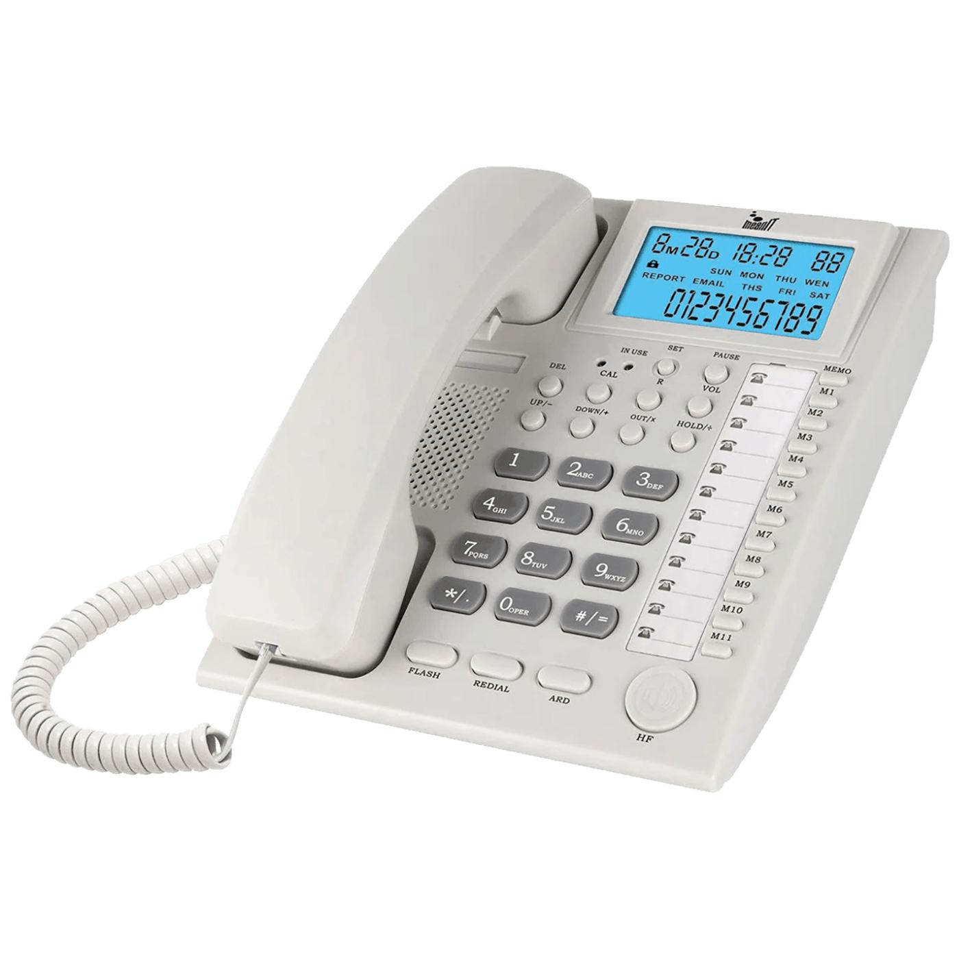 Telefon analogni, stolni, LCD zaslon, bijeli