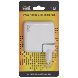 Punjač prijenosni za mobitele + LED svjetiljka, 4000mAh