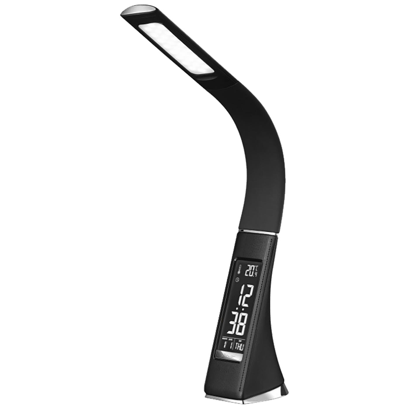 Lampa, LED, stolna sa satom, alarmom i termometrom