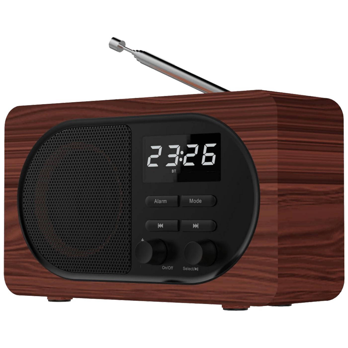 Zvučnik bežični, Radio Alarm Sat, Bluetooth, 5W