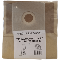 Vrećice za usisavač 5/1, Daewoo RC 3005