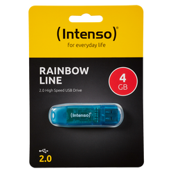 USB Flash drive 4GB Hi-Speed USB 2.0, Rainbow Line, PLAVI