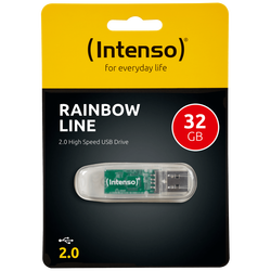 USB Flash drive 32GB Hi-Speed USB 2.0,Rainbow Line,TRANSP.