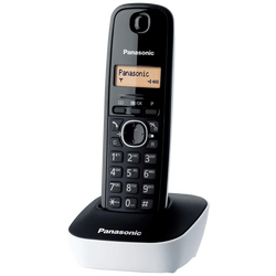 Telefon bežični, LED display, bijelo/crni