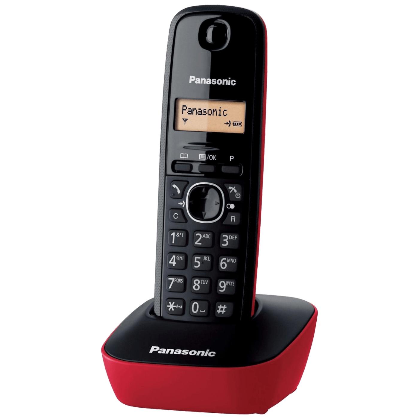 Telefon bežični, LED display, crno/crveni