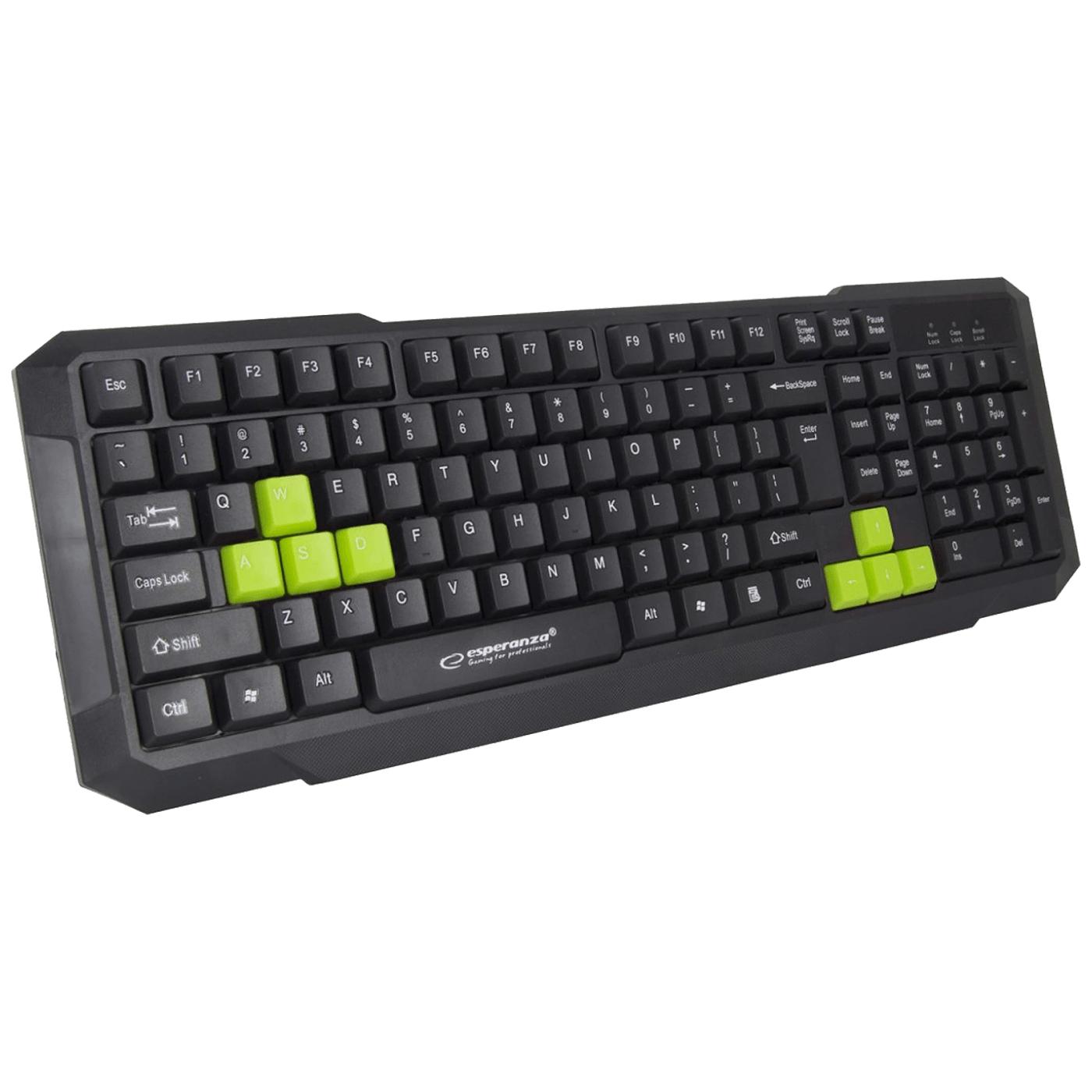 Tastatura, gaming, USB, Aspis Green
