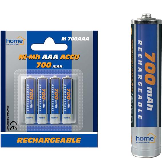 Baterija punjiva AAA, 700mAh, blister 4 kom