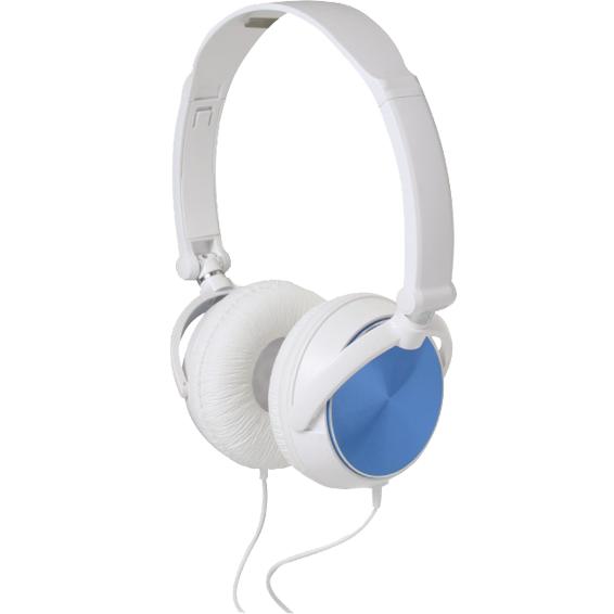 Slušalice, stereo, 3,5mm, sklopive, bijelo/plave