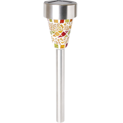 Solarna vrtna LED lampa, mozaik, staklo / metal, 300 mAh