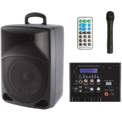 Zvučnik,set, mikrofon,pojačalo,daljinski upr,12V/baterija