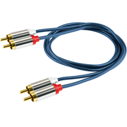 RCA stereo kabl,2xRCA muški, 2xRCA muški,premium kv., 1.0m