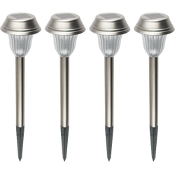 Solarna vrtna LED lampa, metalna, set 4 komada, 200 mAh