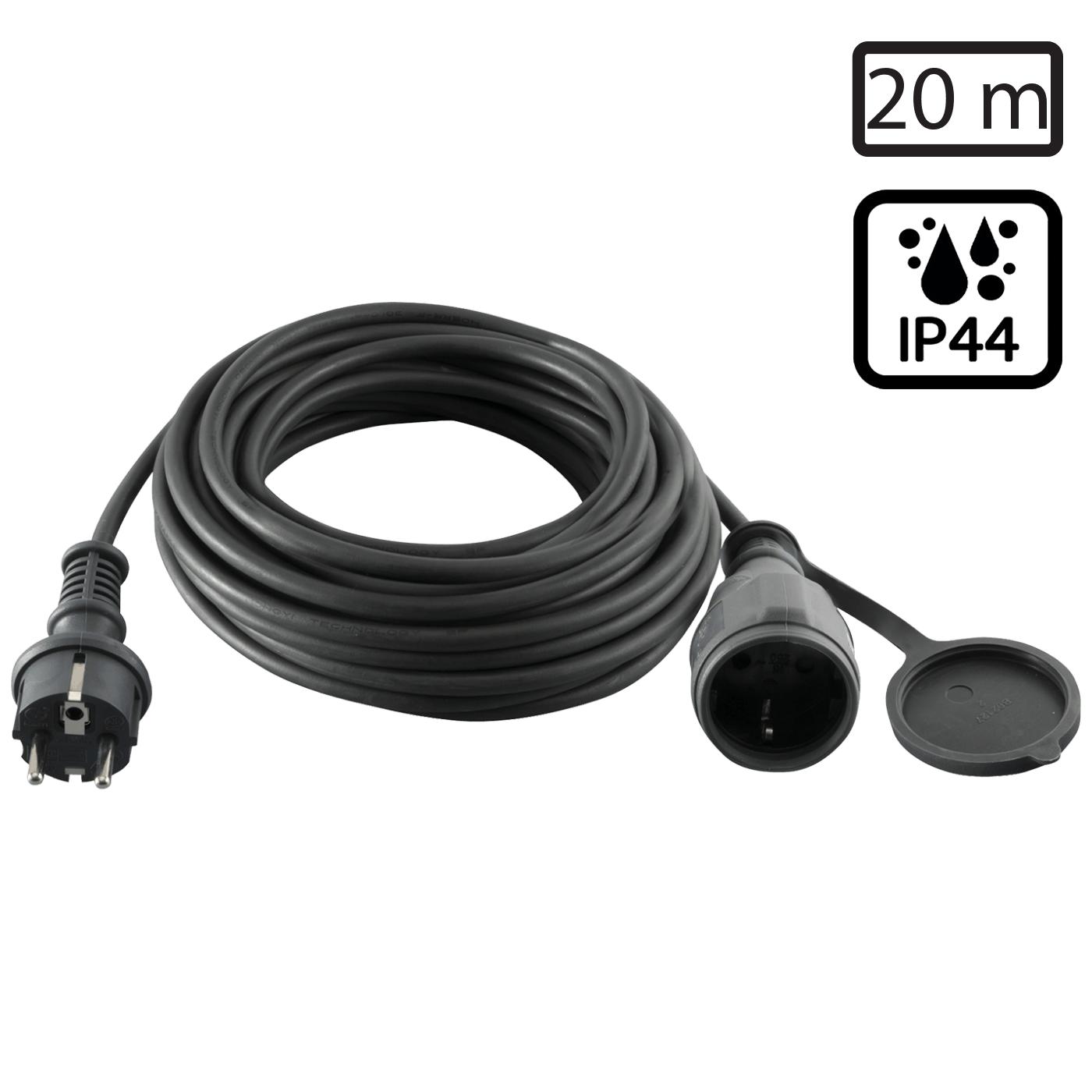Produžni strujni kabl, gumirani, 1 utičnica, 20 m, H05RR-F