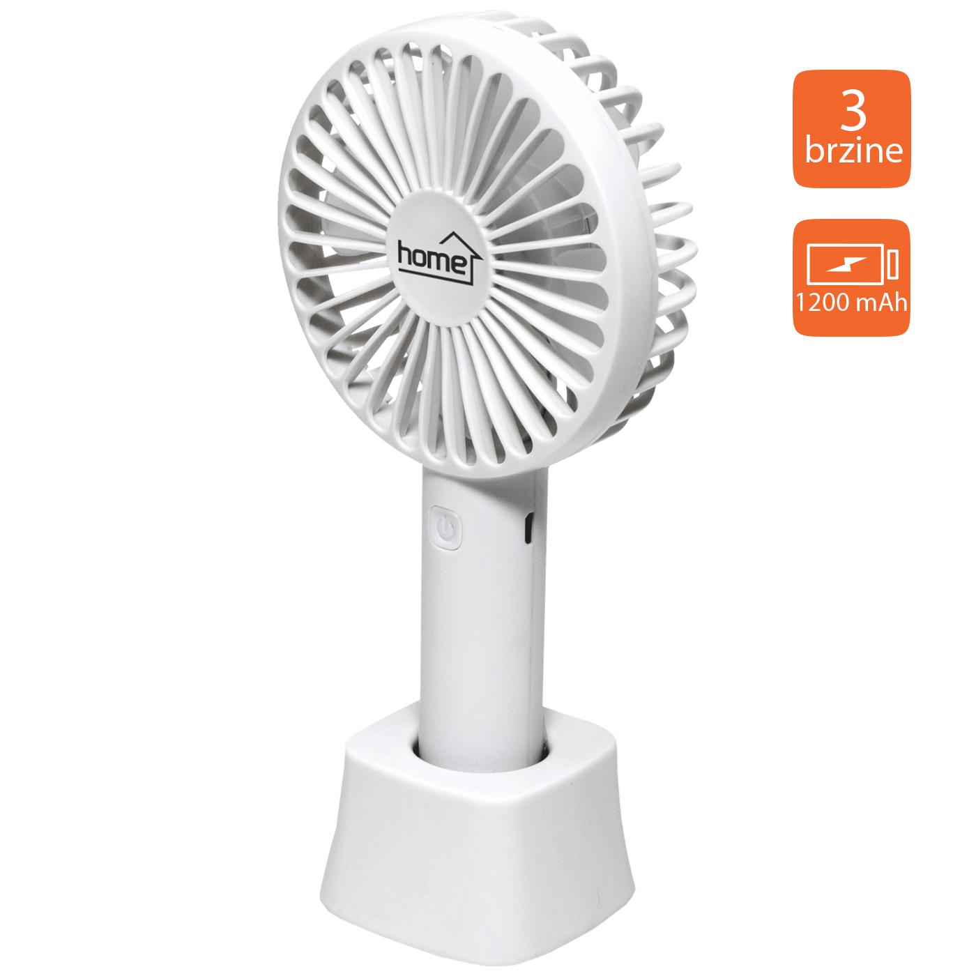 Ventilator ručni / stolni, promjer 9 cm, Li-Ion 800mA