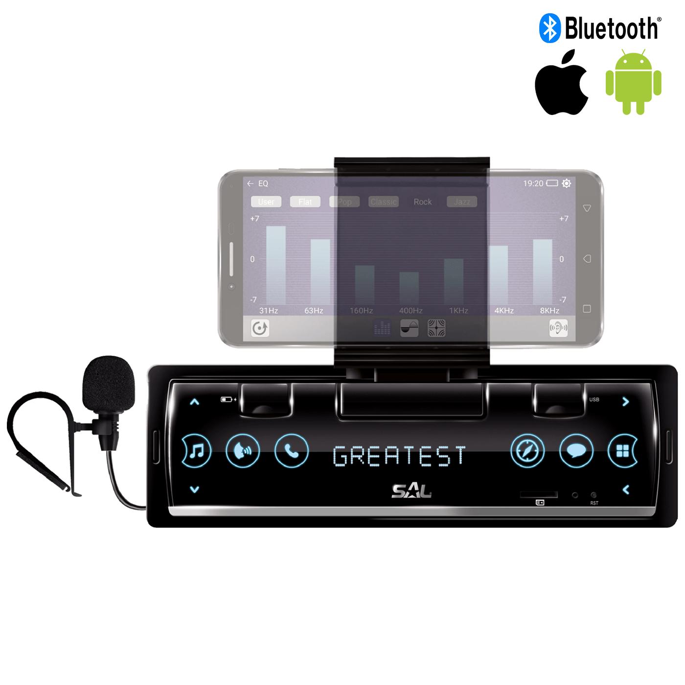 Pametni auto radio sa držačem za smartphone, 4 x 45W