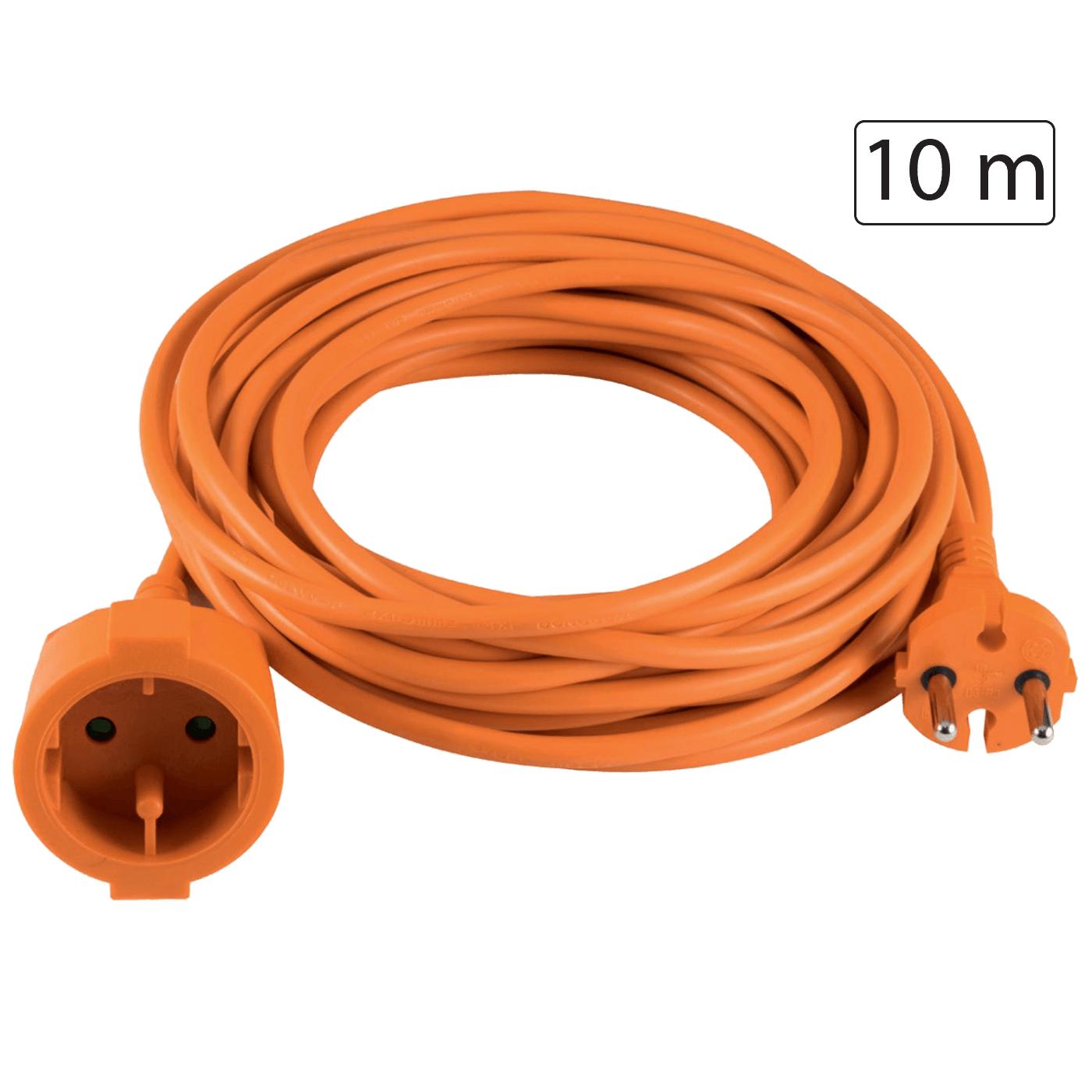 Produžni strujni kabl 1 utičnica, 10m, H05VV-F, orange