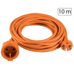Produžni strujni kabl 1 utičnica, 10m, H05VV-F, orange
