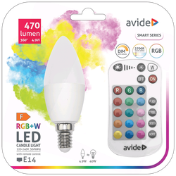 Pametna sijalica, LED 4.9W, E14, RGB+W, 2700K, daljinski