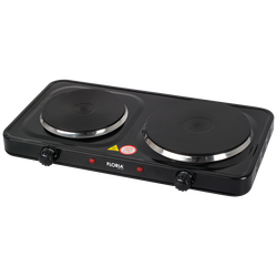 Električno kuhalo, 2 ploče - 18/15 cm, 1500 W, crna