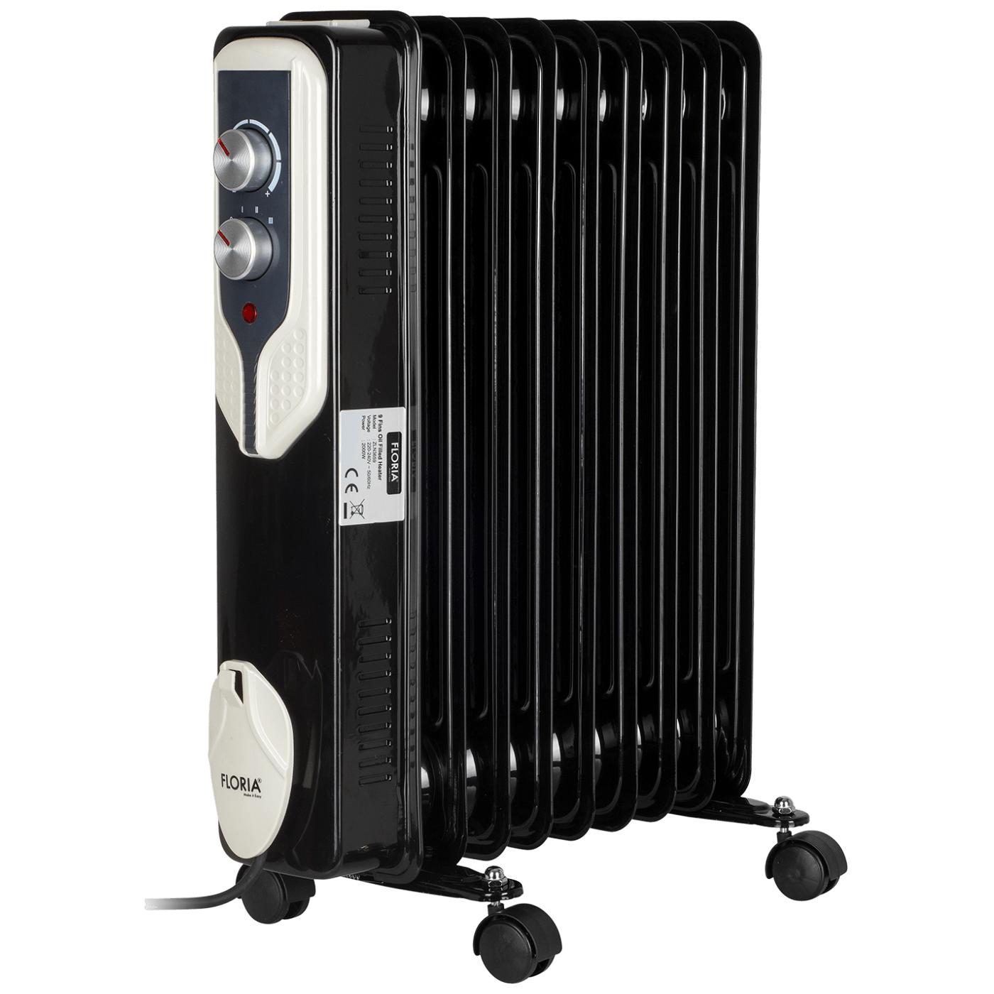 Radijator uljni, 2000 W, 9 rebara