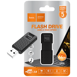 USB Flash Drive 64GB, USB 2.0, crni