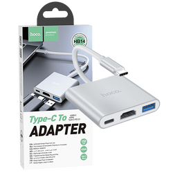 Konverter USB HUB type C to USB3.0/HDMI/PD