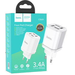 Punjač kućni, 4xUSB, 3.4A, za smartphone , tablete...