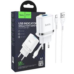 Punjač kućni sa micro USB kabelom, N1, 2.4A