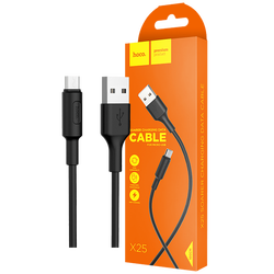 USB kabl za smartphone, micro USB kabl, 1 met., 2 A, crna