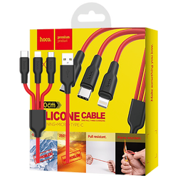USB kabl, 3in1, microUSB, type C, Lightning, 1.2 met., 2 A