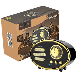 Zvučnik bežični, Bluetooth,retro, 1200 mAh, 5 h, 5 W, crna