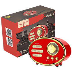 Zvučnik bežični, Bluetooth,retro, 1200 mAh, 5 h, 5 W, crvena