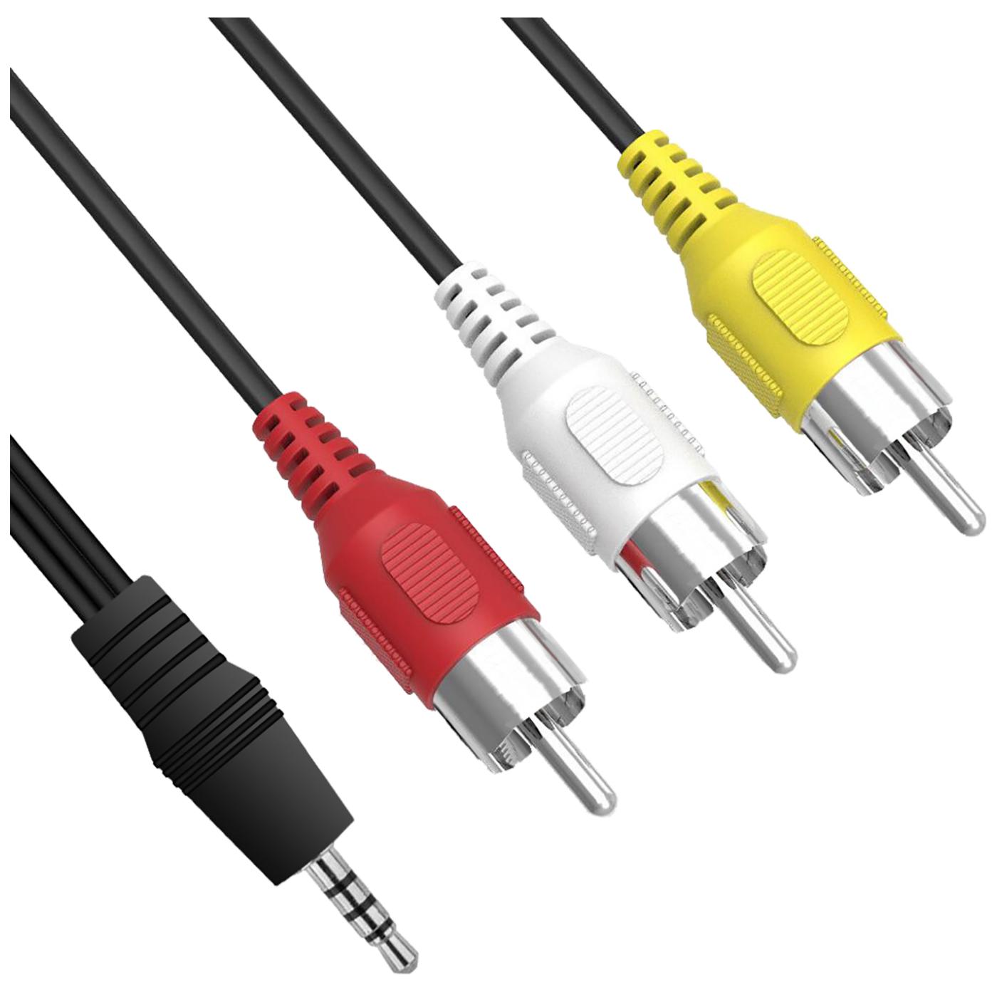 Činč 3 x RCA na Jack 3.5mm kabl, 1.2 met