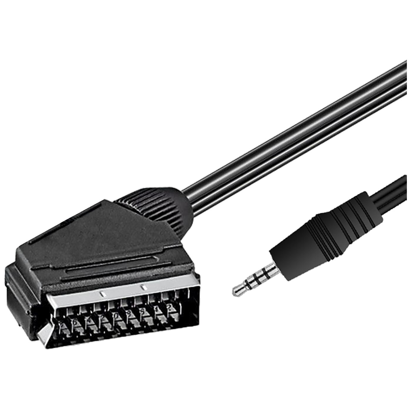 Jack 3.5 mm A/V na 21 pin Scart kabl, 1.5 met