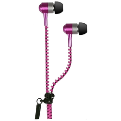 Slušalice, stereo sa rajfešlusom, 3.5 mm, pink