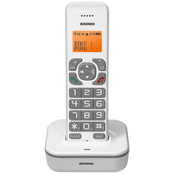 Telefon bežični, LED display, bijelo / siva