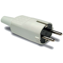 Strujni utikač 4.8mm Schuko, 2P+E, 16A/250V, bijeli