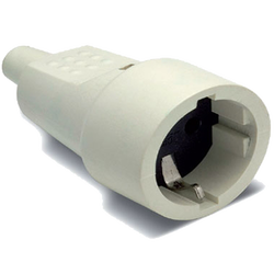 Strujni utičnica Schuko, uzemljenje, 16A/250V, bijela