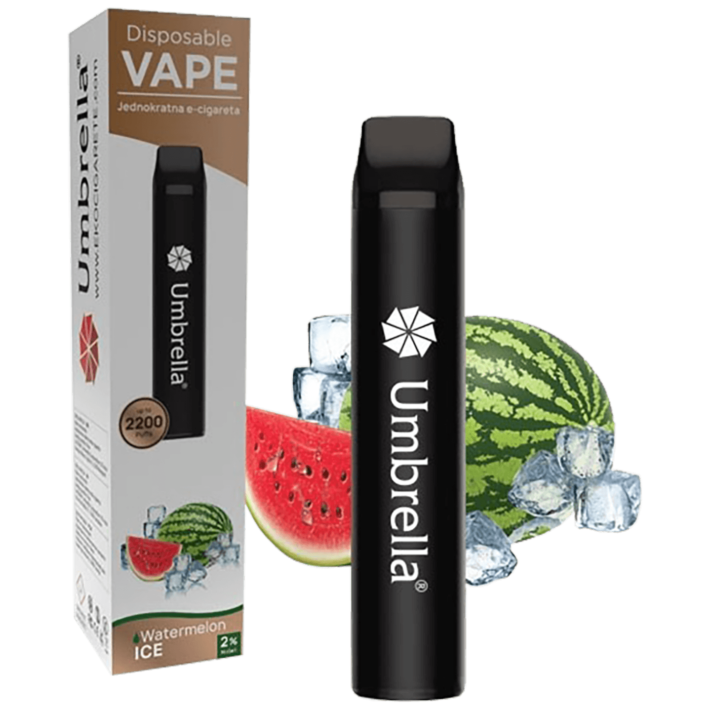 Cigareta elektronska, jednokratna, Watermelon Ice 20mg Umbrella E
